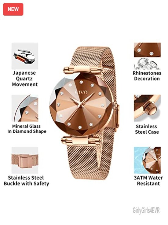 Ultra-Thin Stainless Steel Mesh Strap Quartz Wrist Watch Analog Water Resistant